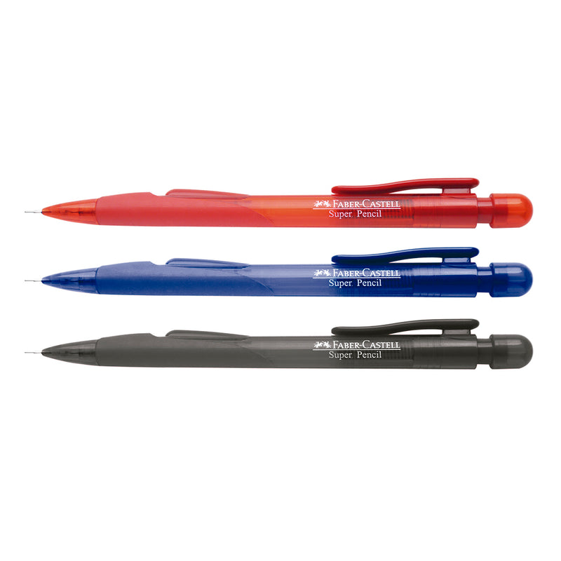 Portamina 0.5 super pencil colores clásicos con borrador Faber Castell