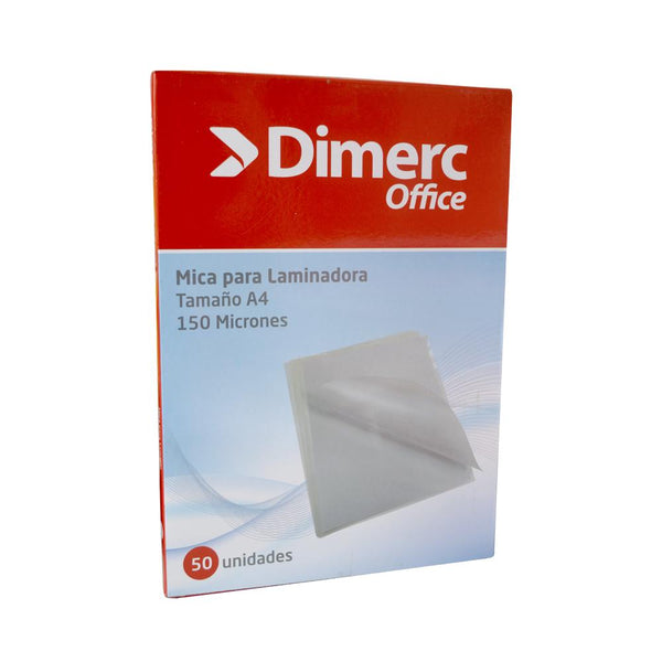 Mica para laminadora A4 150 micras x 50 und Dimerc