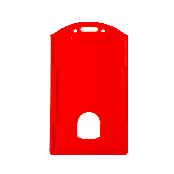 Porta fotocheck 9x6 vertical rojo x 100 unidades