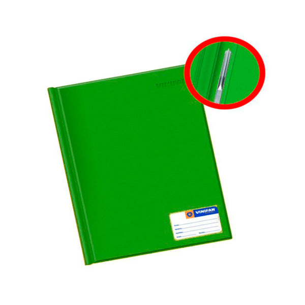 Folder doble tapa A4 con gusano verde claro Vinifan