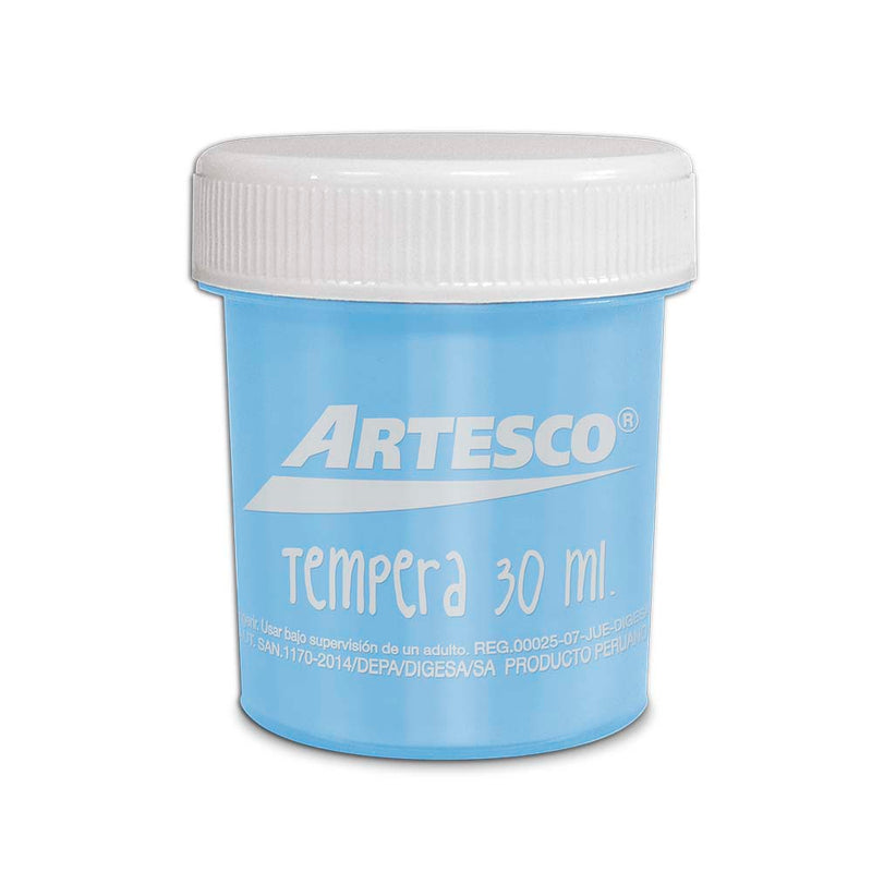 Témpera celeste 30 ml Artesco