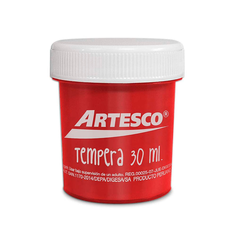 Témpera rojo 30 ml Artesco