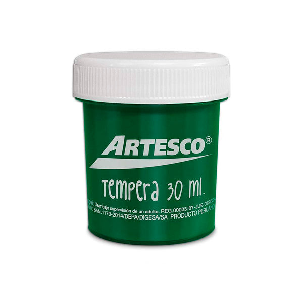 Témpera verde 30ml Artesco