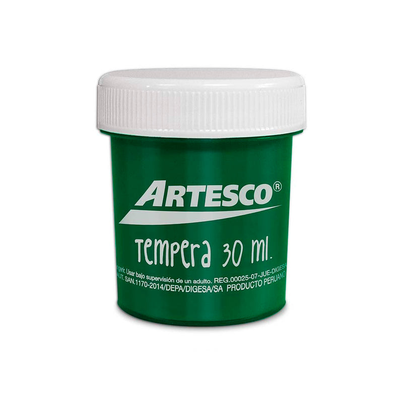 Témpera verde 30ml Artesco